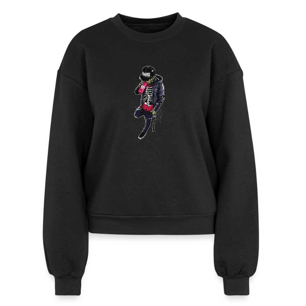 Women's Fleece Crewneck Sweatshirt - black