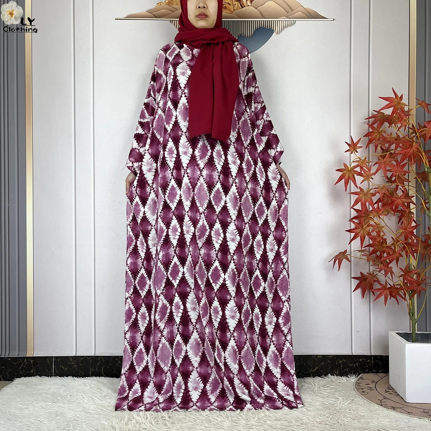 New Muslim Abayas Ramadan For Women Long Sleeves Dress Dubai Islam Loose Cotton Prayer Garment African Abaya Dress Connect Hijab