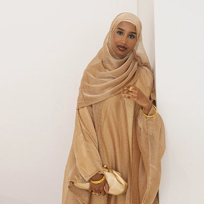2 Piece Kimono Abaya Hijab Set Muslim Party Dress African Islam Outfit Abayas for Women Dubai Kaftan Robe Ramadan Eid Vistidos