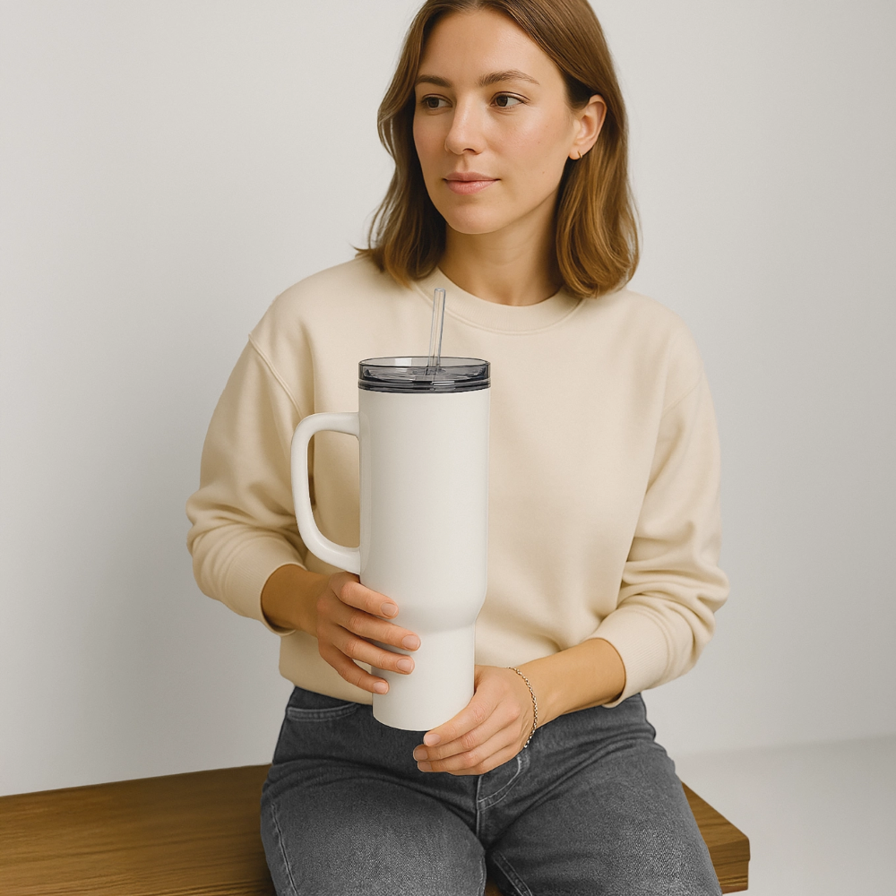 40 oz Travel Tumbler - white