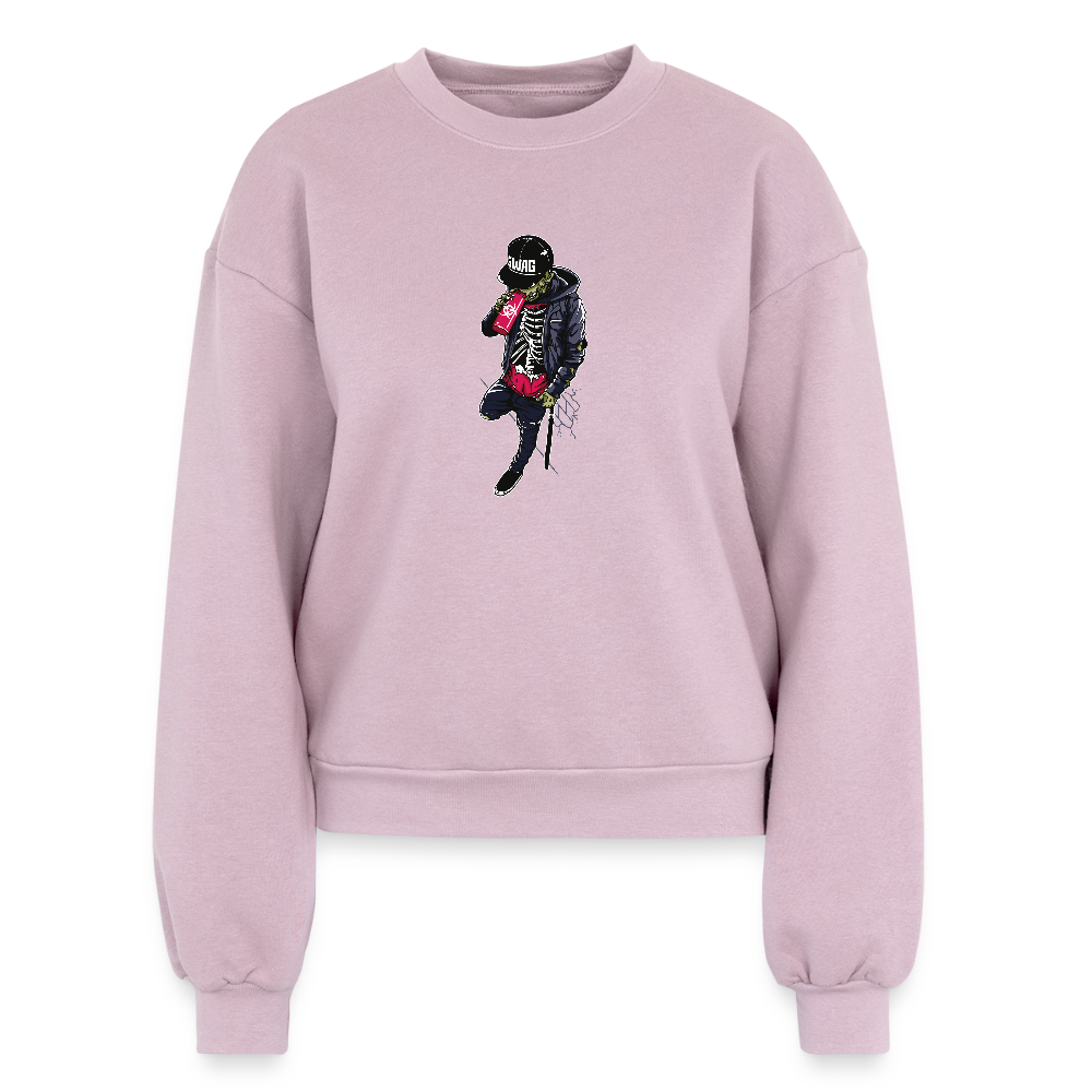 Women's Fleece Crewneck Sweatshirt - blush pink 