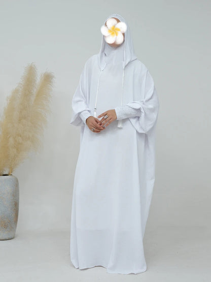Eid Muslim Dress for Women Eid Abaya Morocco Ramadan Jilbab Hooded Prayer Dresses Vestido Kaftan Islam Dubai Arab Long Robe 2024