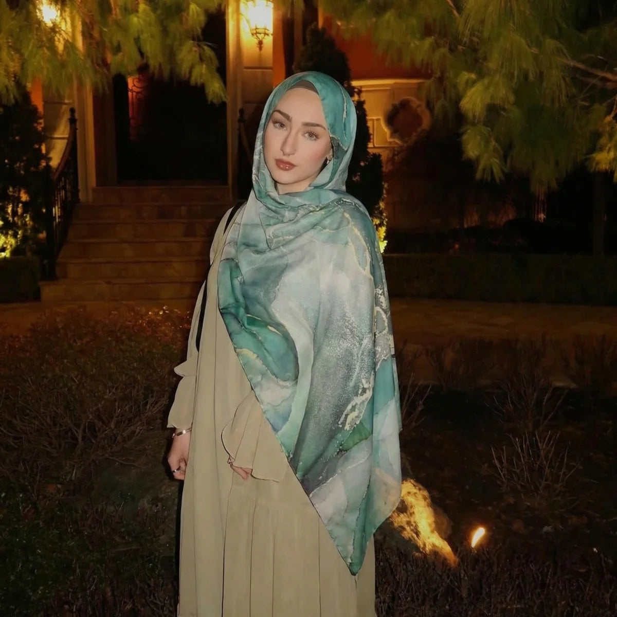 Design Printed Hijabs Premium Watercolor Women Headscarf Soft Scarf Shawl Suitable For Daily Abaya Accessories Women Veil