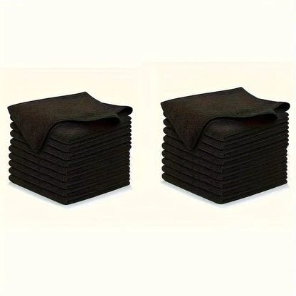 5/10/20pcs Kitchen Towel, Ultra-fine Fiber Light Gray Cleaning Cloth Set, Absorbent, Soft And Stain-removing Cloth