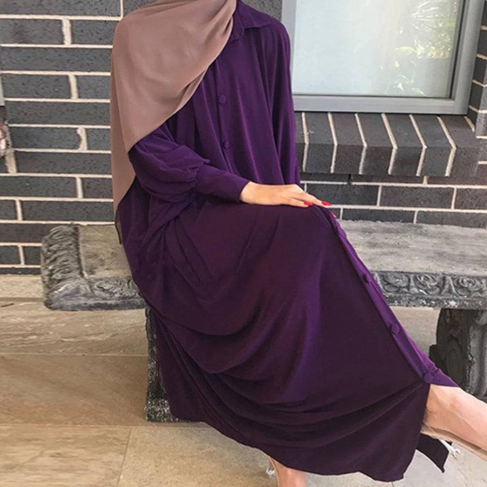 Women Batwing Sleeve Dress Muslim Abaya Ramadan Eid Prayer Garment Islam Clothing Kaftan Arab Robe Gown Caftan Kebaya Jalabiya