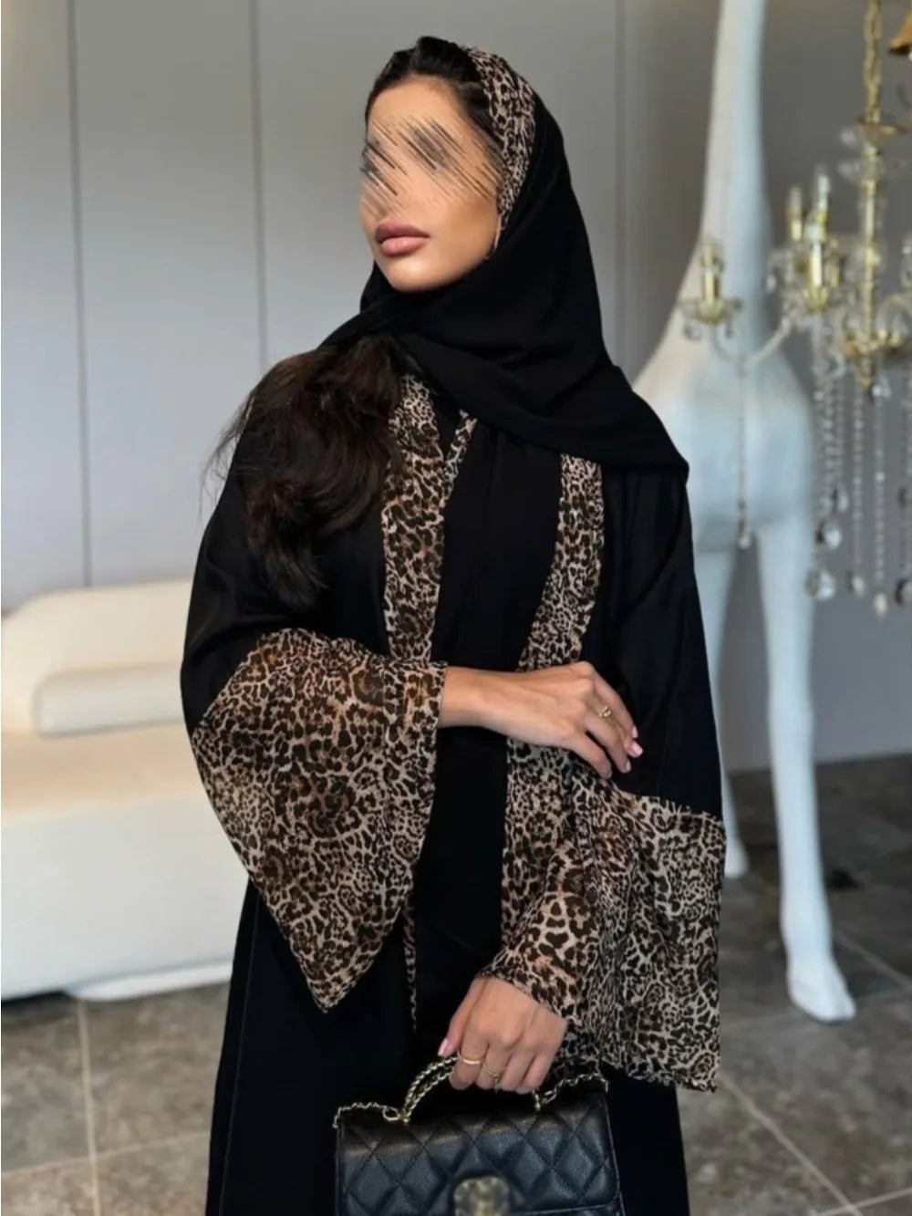 Eid Women Muslim Abaya Leopard Cardigan with Scarf Dress 2025 Vestidos Largos Caftan Robe Jalabiya Ramadan Morocco Dubai Kaftan