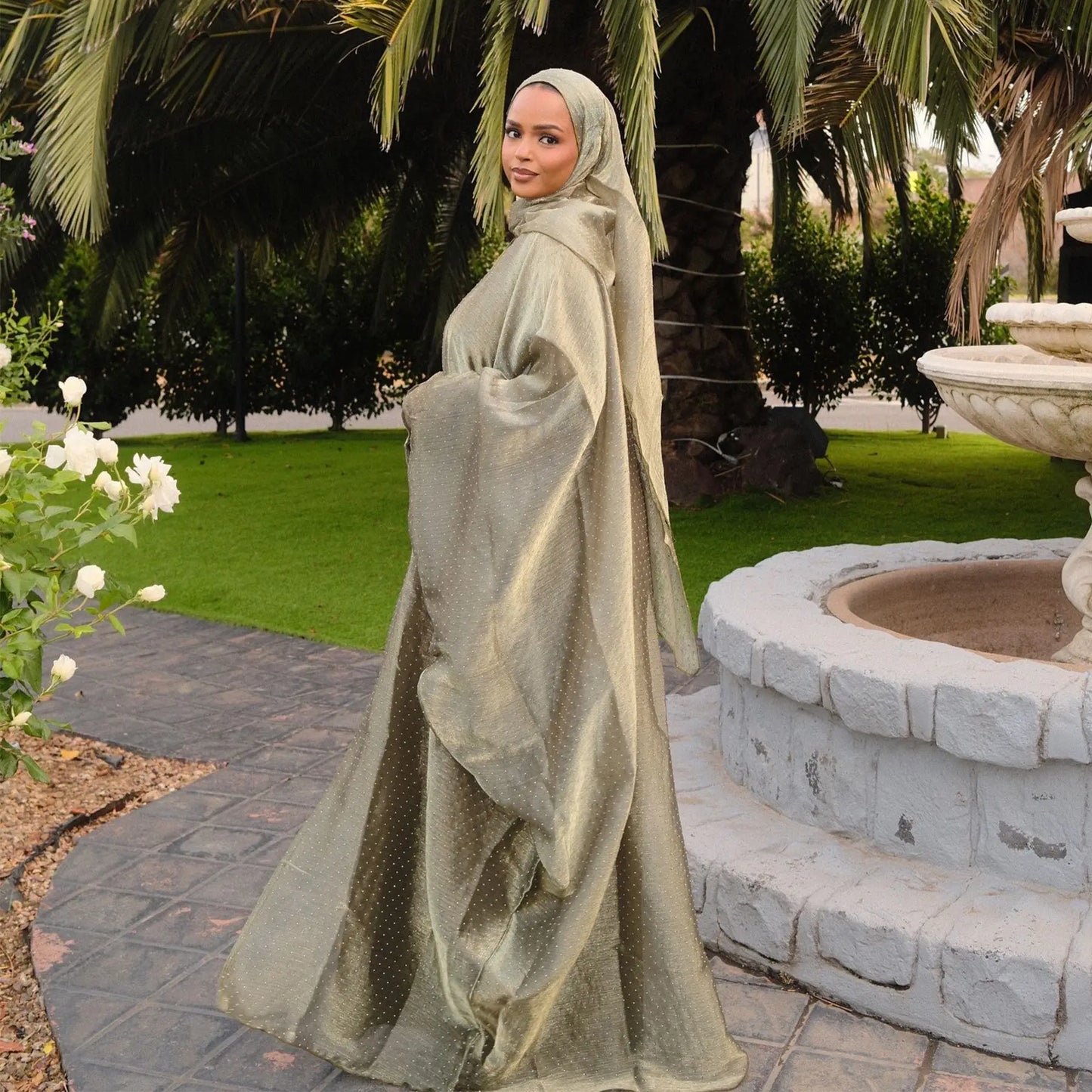 2 Piece Kimono Abaya Hijab Set Muslim Party Dress African Islam Outfit Abayas for Women Dubai Kaftan Robe Ramadan Eid Vistidos