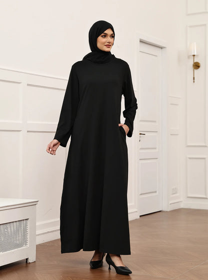 2026 Eid Djellaba Muslim Hijab Dress Women Black Abaya Dubai Kaftan Arab Robe Prayer Garment Islam Traditional Clothing Jalabiya