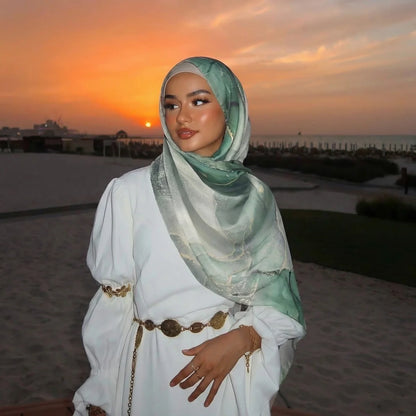 Design Printed Hijabs Premium Watercolor Women Headscarf Soft Scarf Shawl Suitable For Daily Abaya Accessories Women Veil