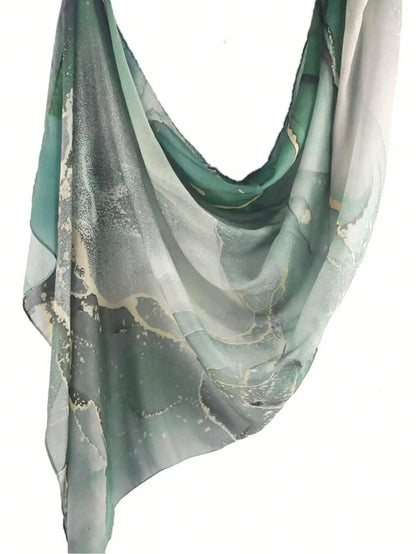 Design Printed Hijabs Premium Watercolor Women Headscarf Soft Scarf Shawl Suitable For Daily Abaya Accessories Women Veil