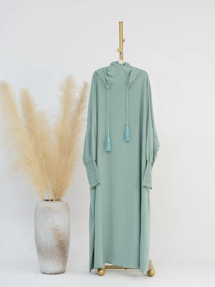 Eid Muslim Dress for Women Eid Abaya Morocco Ramadan Jilbab Hooded Prayer Dresses Vestido Kaftan Islam Dubai Arab Long Robe 2024