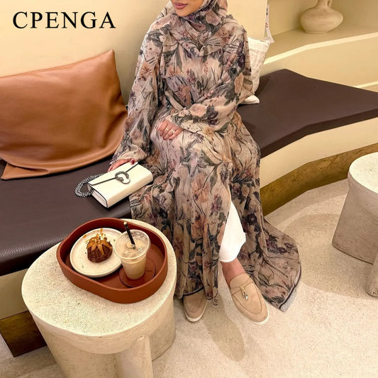 Printed Dubai Abaya