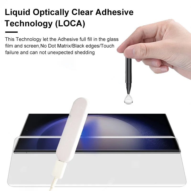 UV Screen Protector For VIVO X100 X100Pro Tempered Glass Film vivo X60 X70 X80 X90 Pro Plus + Mobile Phone Protective Film Case