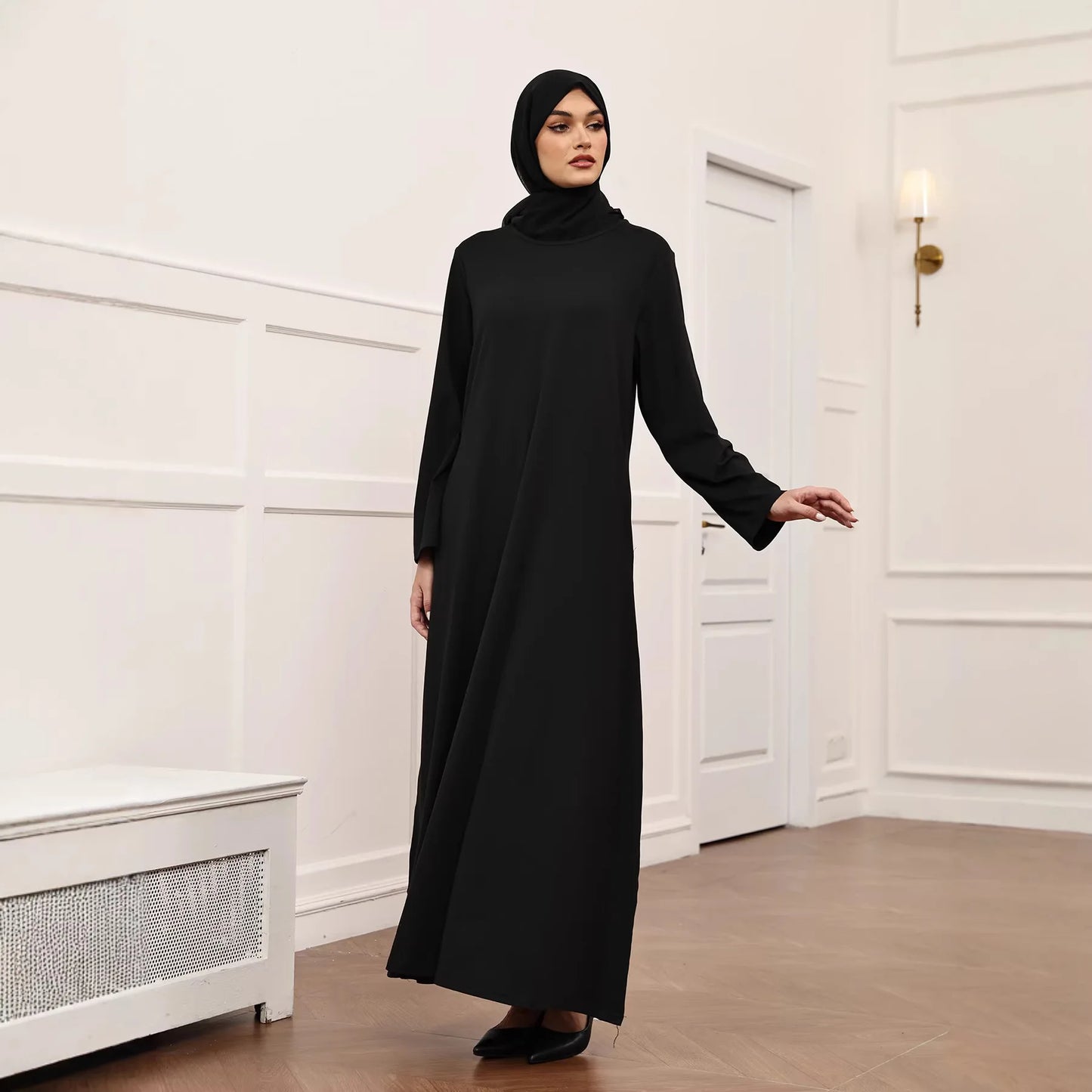 2026 Eid Djellaba Muslim Hijab Dress Women Black Abaya Dubai Kaftan Arab Robe Prayer Garment Islam Traditional Clothing Jalabiya