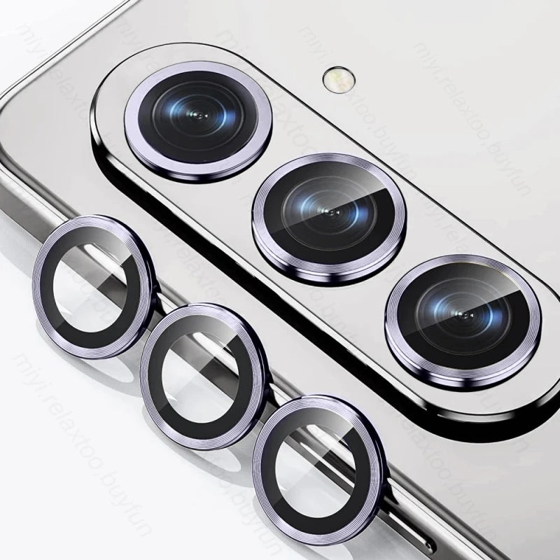9D Tremp Glass Metal Ring Lens Cap For Samsung Galaxy Z Fold6 5G Back Camera Protector Cover SamsungZFold6 Samsungs Fold 6 2024