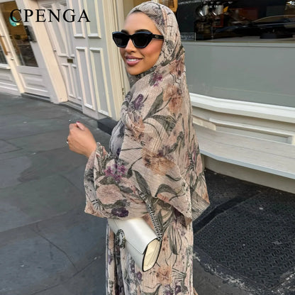 Printed Dubai Abaya