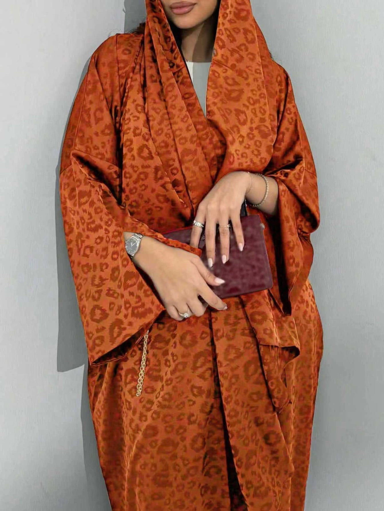 Middle Eastern Loose Abaya Muslim Women Full Sleeve Printed Abayas Casual Kaftans Jilbabs Ethnic Islamic Maxi Dresses With Hajib