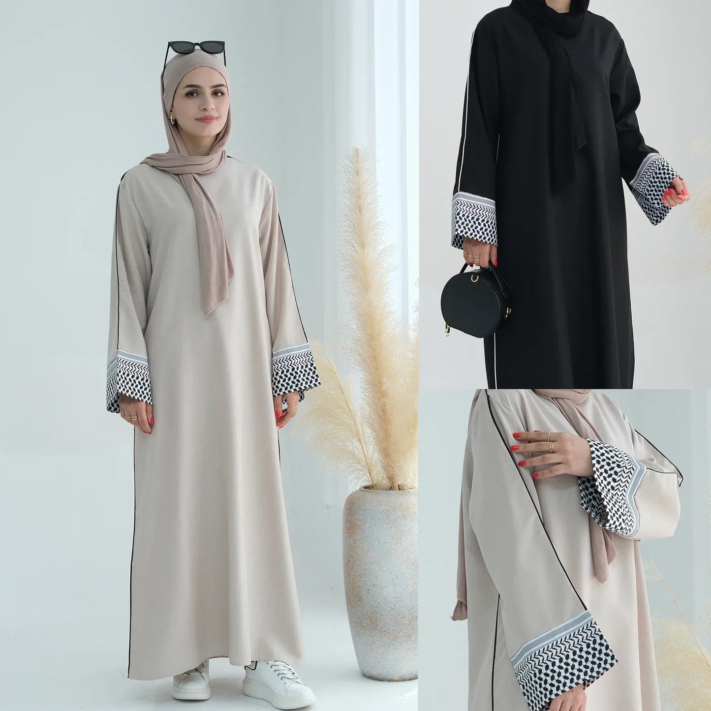 Women Muslim Modest Dress Turkey Kaftan Eid Djellaba Ramadan Islamic Clothing Dubai Abaya Kebaya Caftan Marocain Femme Jalabiya