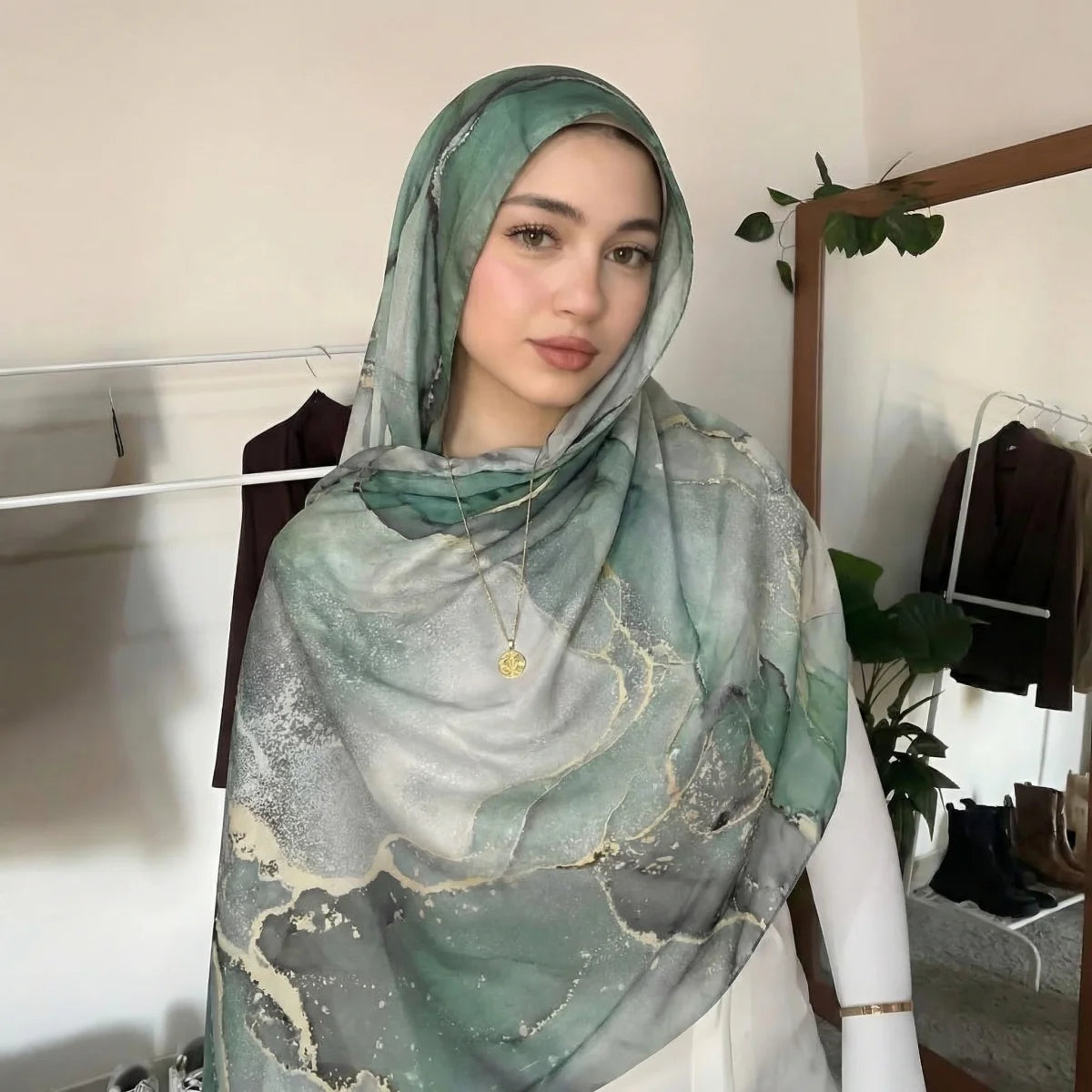 2026 Design Printed Hijabs Premium Watercolor Women Headscarf Soft Scarf Shawl Suitable For Daily Abaya Accessories Women Veil