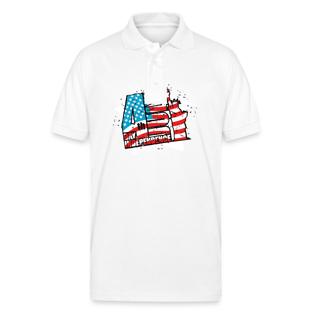 Gildan Men’s 50/50 Jersey Polo - white