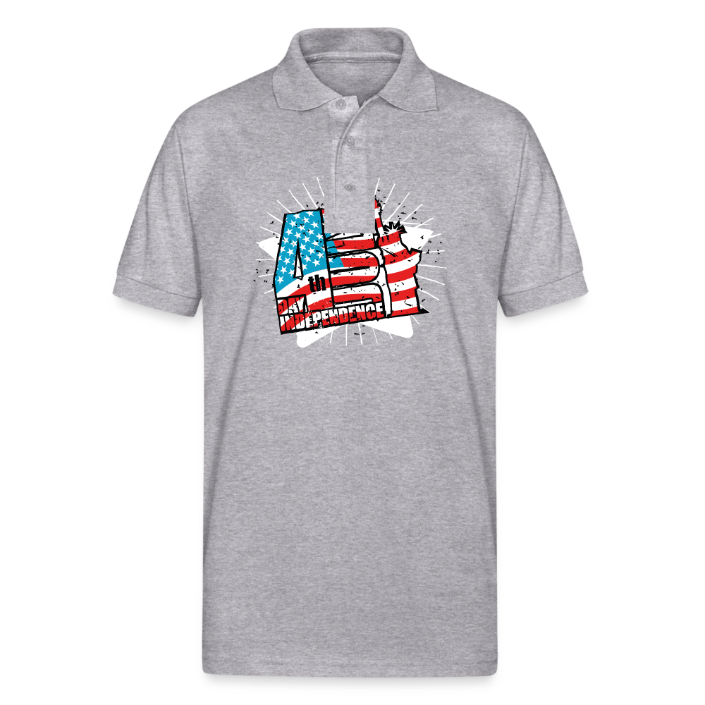 Gildan Men’s 50/50 Jersey Polo - heather gray
