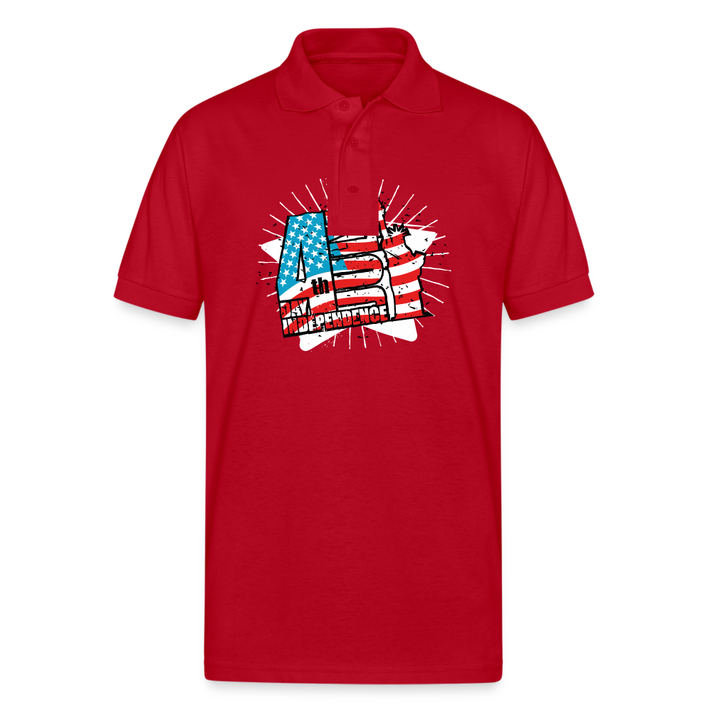 Gildan Men’s 50/50 Jersey Polo - red