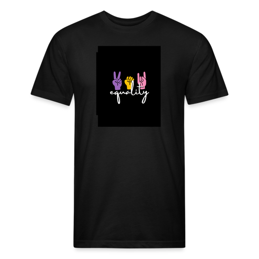 Fitted Cotton/Poly T-Shirt by Next Level - black