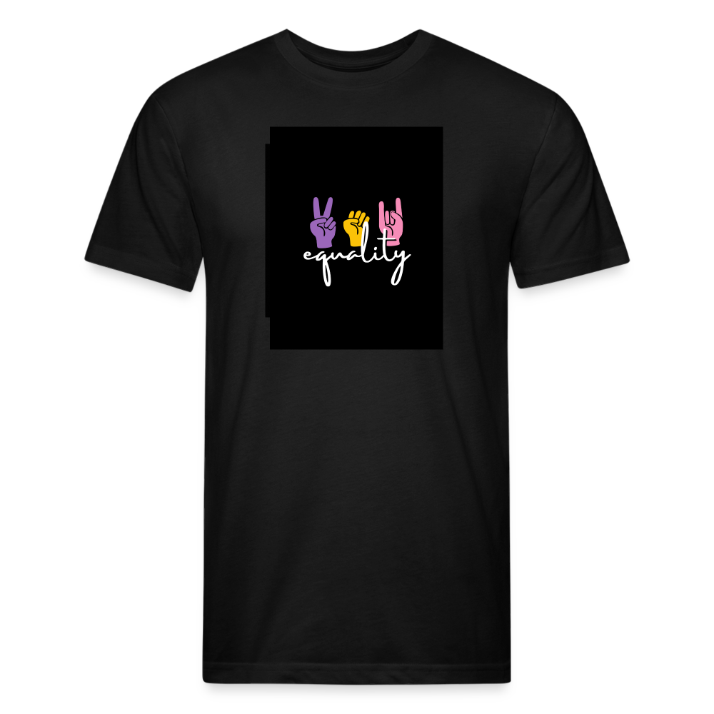 Fitted Cotton/Poly T-Shirt by Next Level - black